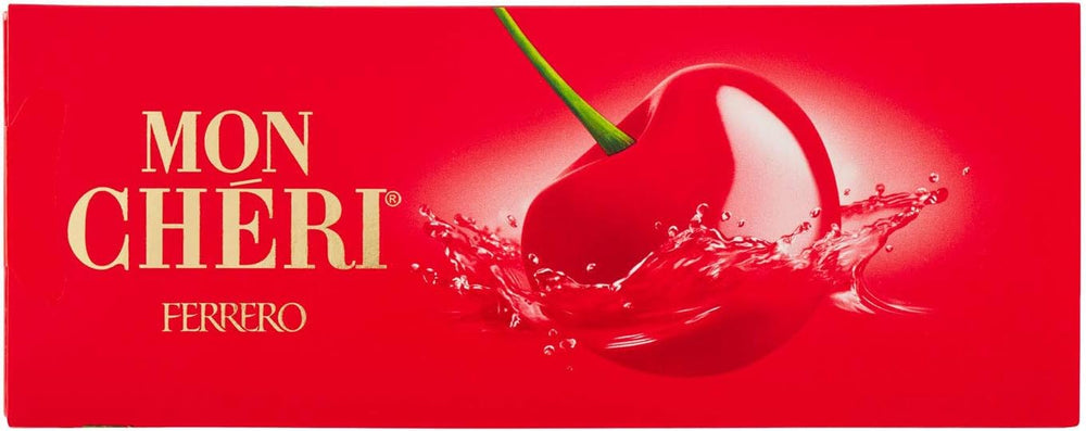 Mon Cheri Praline di Cioccolato Extra con Ciliegia e Liquore, Scatola con 16 MonCheri 168g