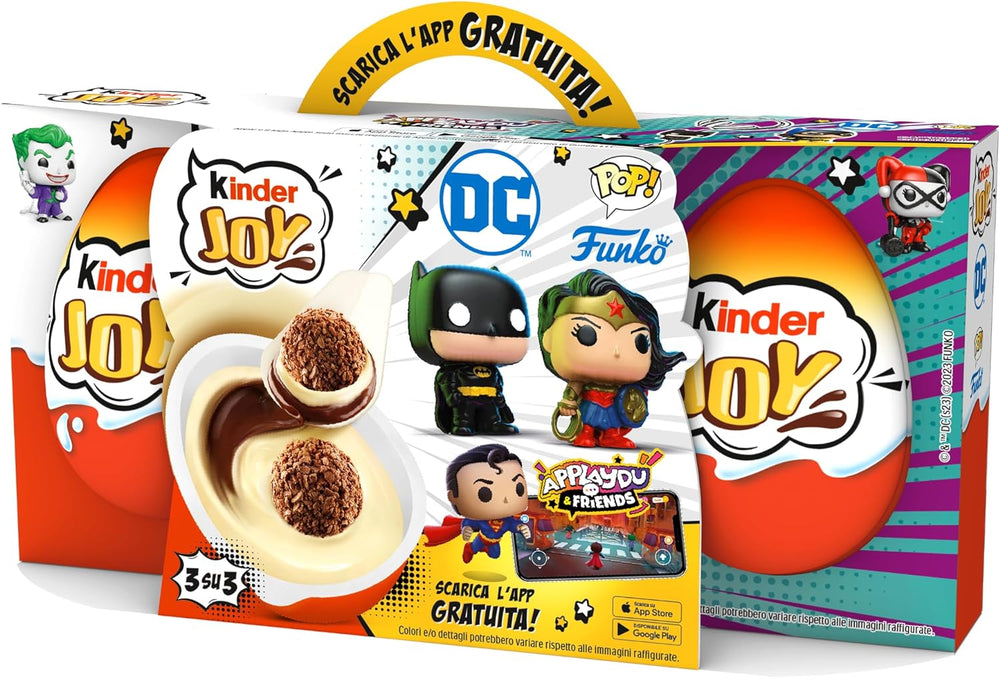 Kinder Joy More Milk Less Cacao Cioccolato con Sorpresa Regalo All'interno Uova 6 UOVA