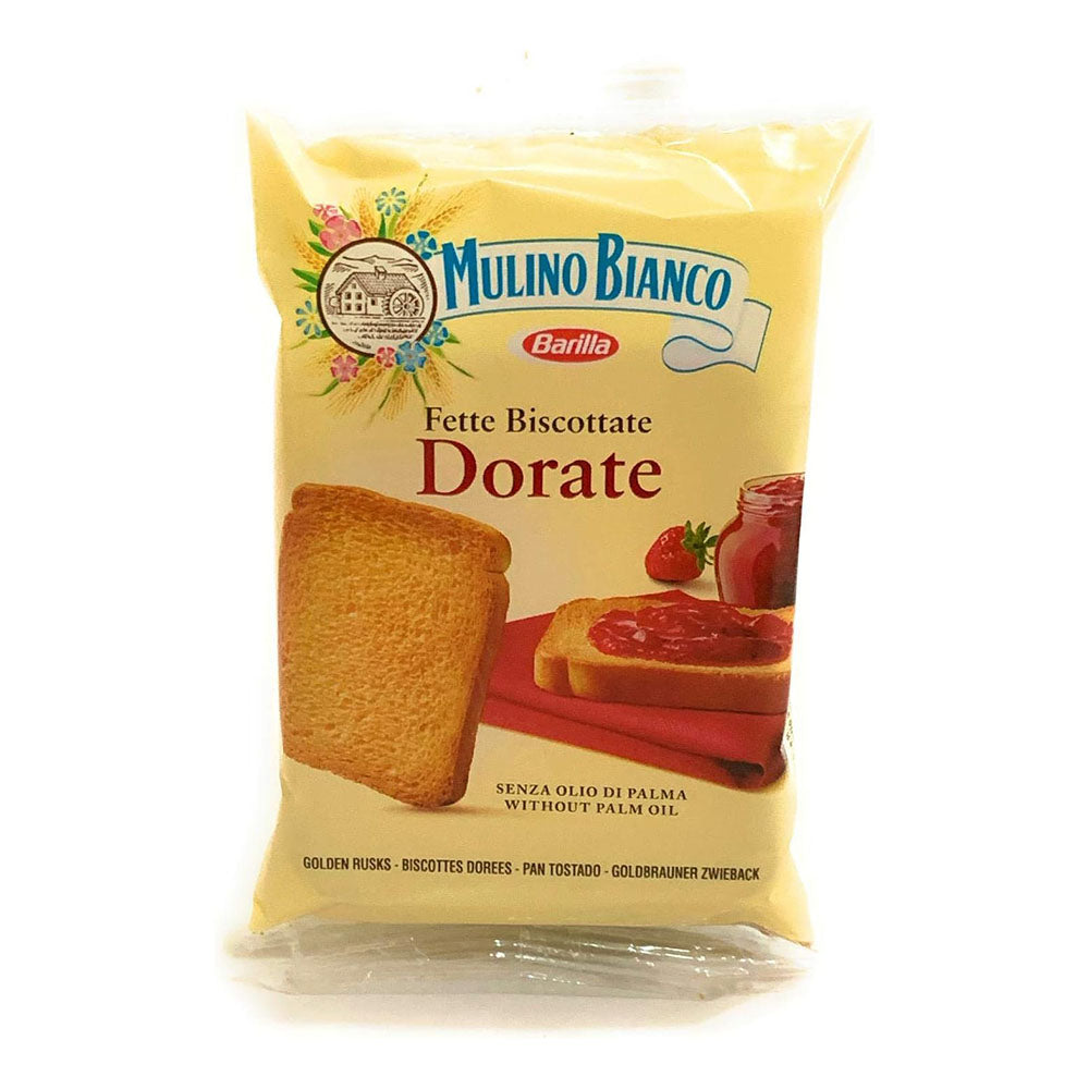 Mulino Bianco - Fette Biscottate Dorate, Colazione Ricca di Gusto, 100 confezioni da 17g