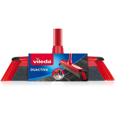 Vileda Duactiva Scopa Cattura Polvere, Scopa Elettrostatica, per Interni, con Due Tipi di Setole, con Bordo Paracolpi, 10.5 x 35 x 6 cm, 299 g