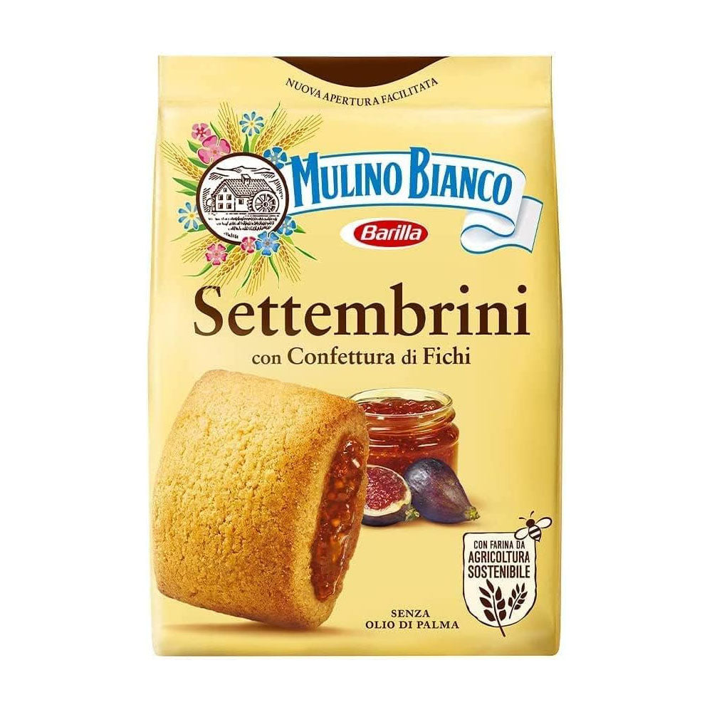 Mulino Bianco Settembrini Biscotti con Confettura di Fichi Frollini dal Cuore Morbido, 300gr