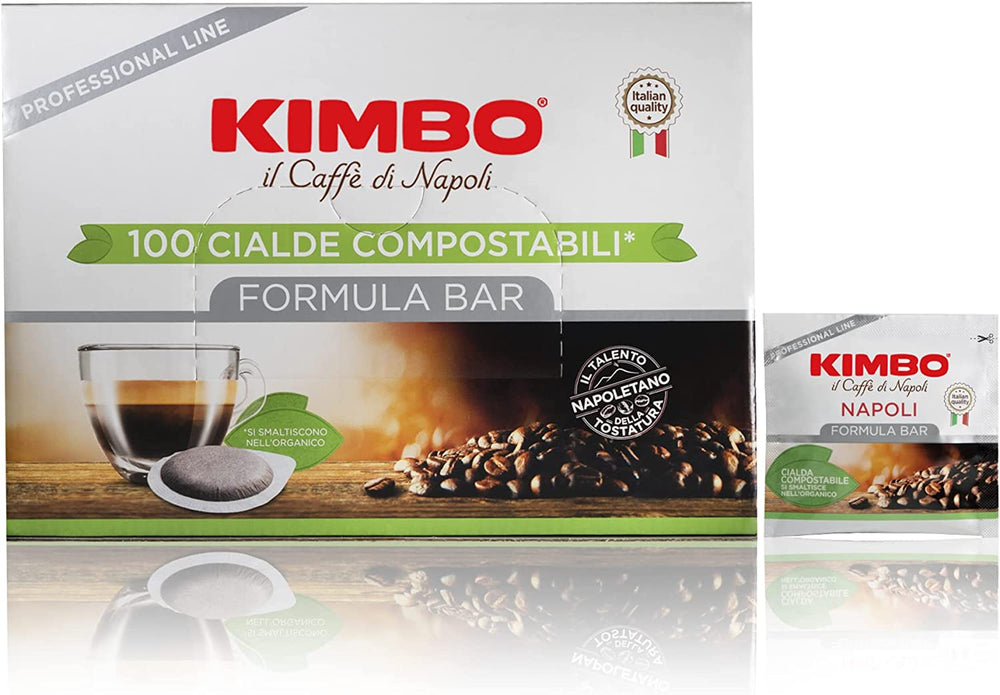 100 CIALDE CAFFE KIMBO MISCELA NAPOL FORMULA BAR ESE 44 MM SPEDIZIONE GRATUITA