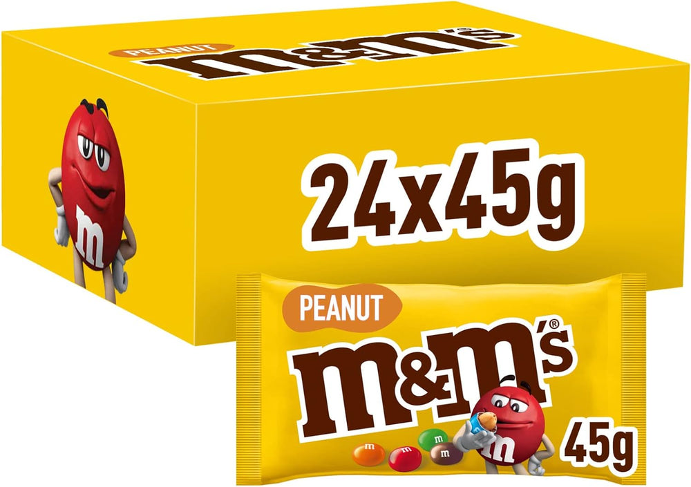 M&M's Peanut Confetti Al Cioccolato Contenenti Arachidi, 24 Bustine Ognuna Da 45G Di Praline Al Cioccolato: Totale 1080G