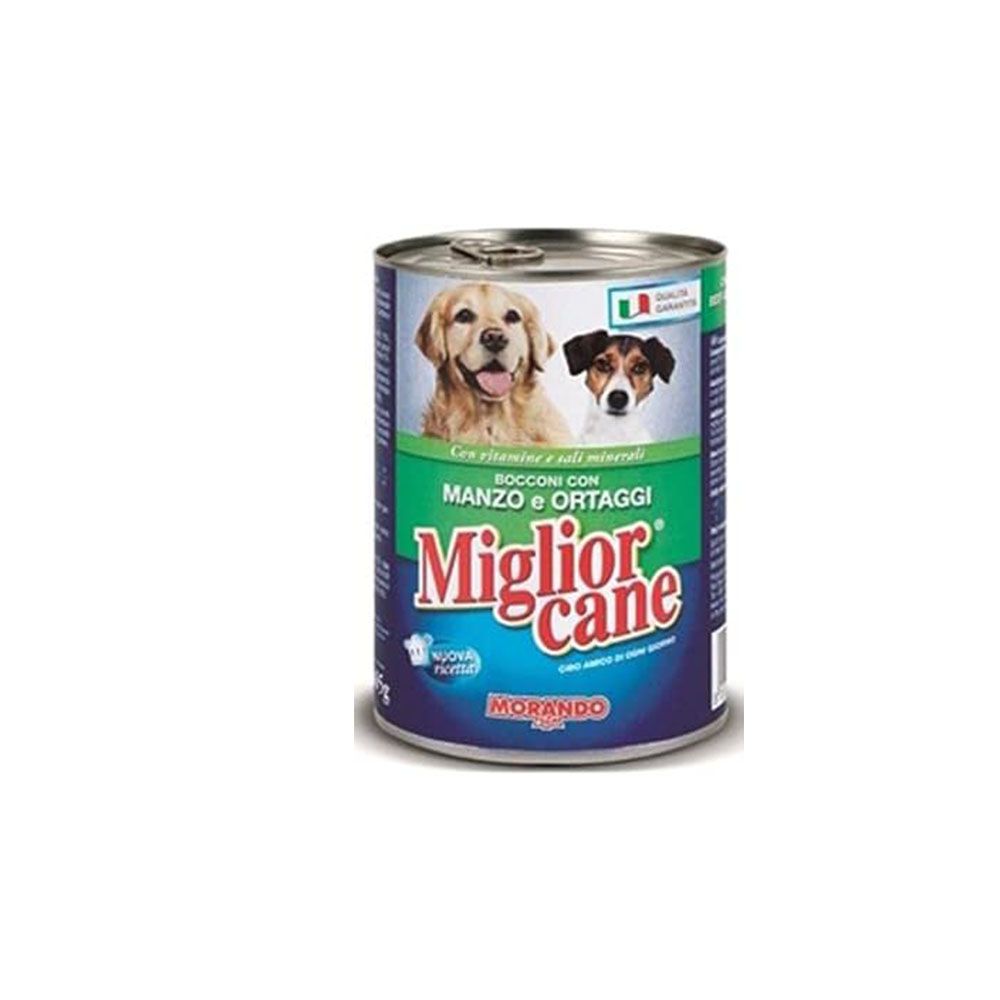 Set 24 MIGLIOR Cane Bocconcini Manzo/Ortaggi Gr.400 Alimento per Cani