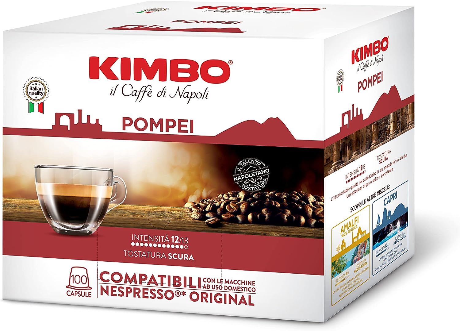 CAFFE KIMBO CAPSULE MISCELA POMPEI COMPATIBILI NESPRESSO® SPEDIZIONE GRATUITA