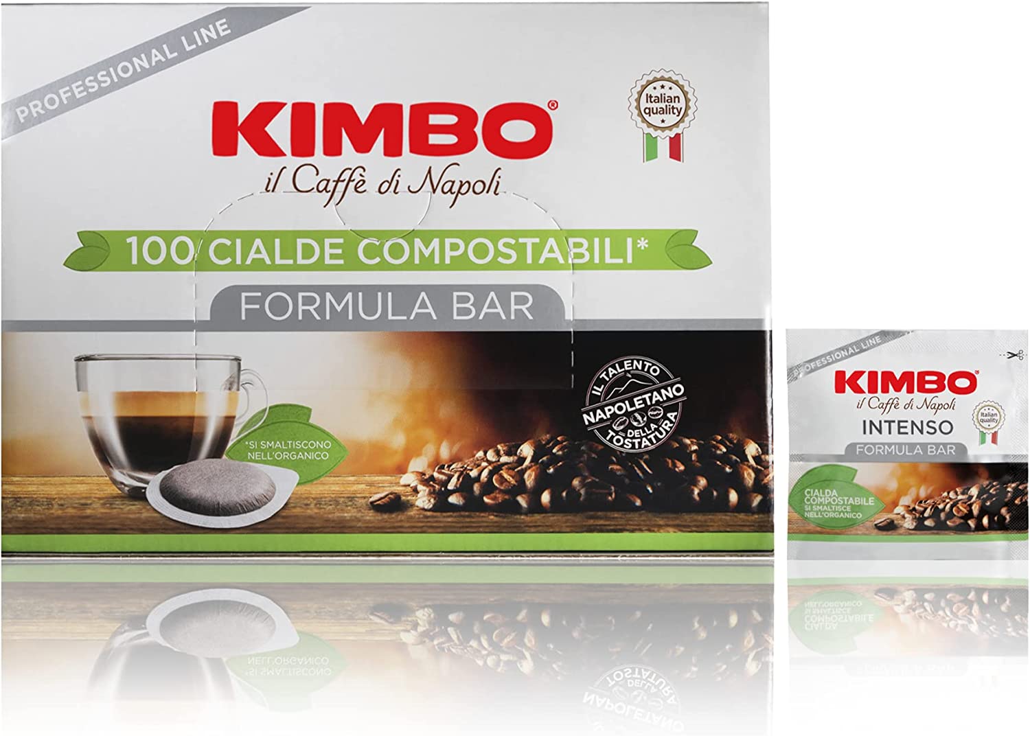 100 CIALDE CAFFE KIMBO MISCELA INTENSO FORMULA BAR 44 MM SPEDIZIONE GRATUITA