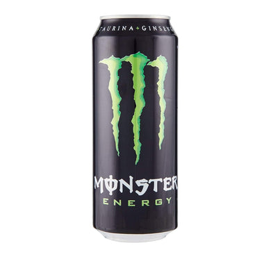 Monster Energy – Lattina da 500 ml, Energy Drink con Ginseng, Taurina, Caffeina e Vitamine Gruppo B, Bevanda Energetica dal Gusto Originale e Fresco SPEDIZIONE GRATUITA