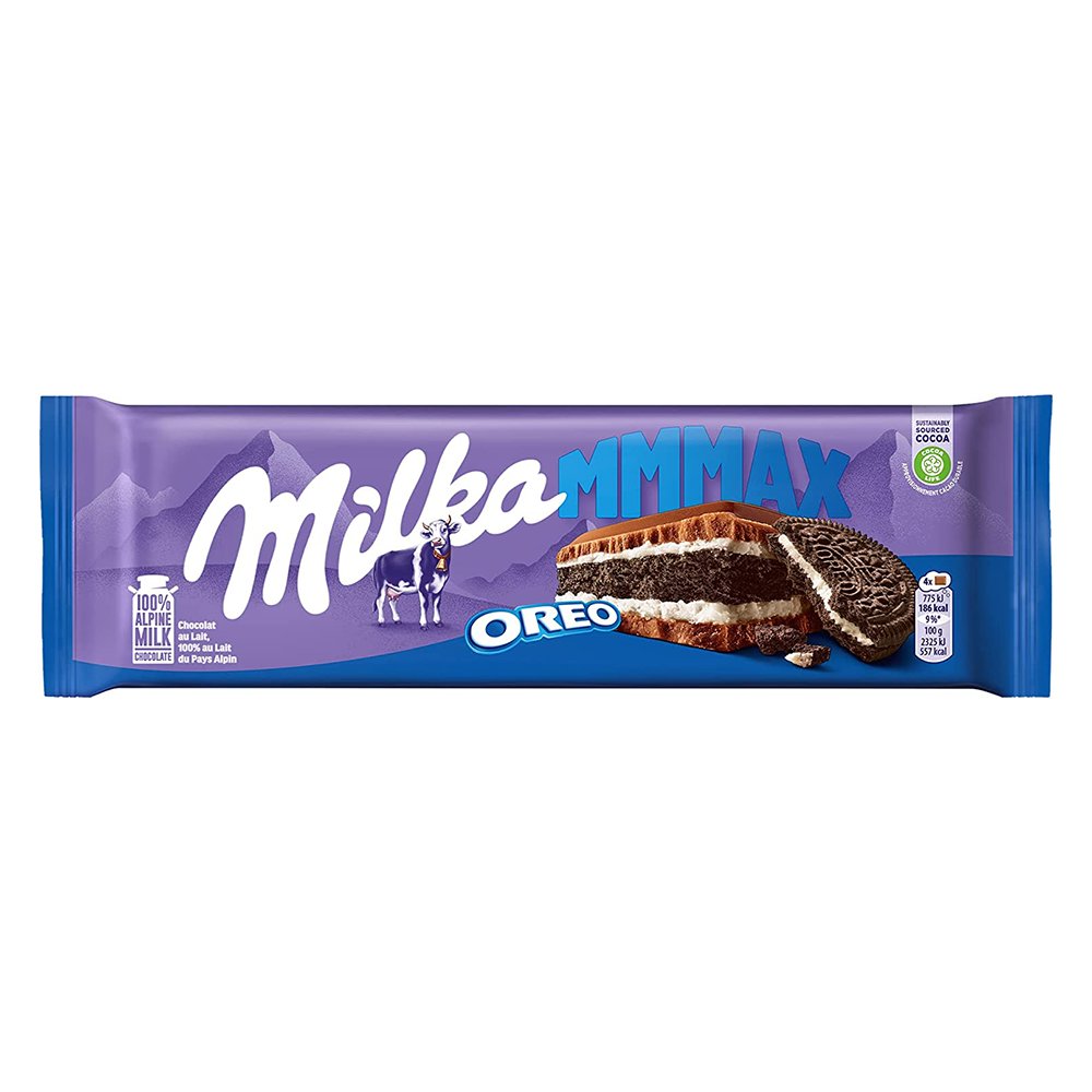 Milka Mmmax Oreo 3 Tavoletta di Cioccolato con Biscotti Oreo, 300g SPEDIZIONE GRATUITA