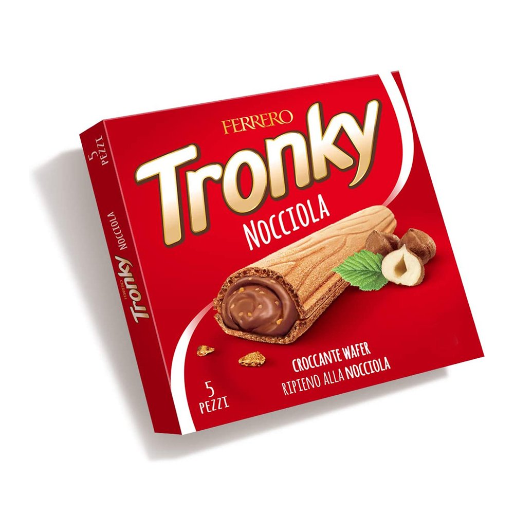 Ferrero Tronky, wafer alla Nocciola, 4 conf. da 5 pezzi da 18gr SPEDIZIONE GRATUITA