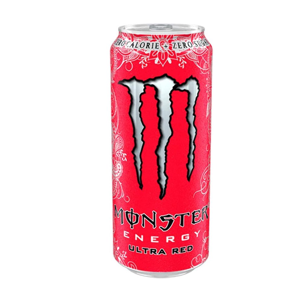 Monster Energy Ultra Red – Lattine da 500 ml, Energy Drink Zero Zuccheri e Poche Calorie, Bevanda Energetica dal Gusto Leggero e Rinfrescante di Frutti Rossi SPEDIZIONE GRATUITA